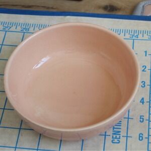 Franciscan Dinnerware Peach Ribbed Cereal Soup Bowl Ceramic Made in USA Vintage